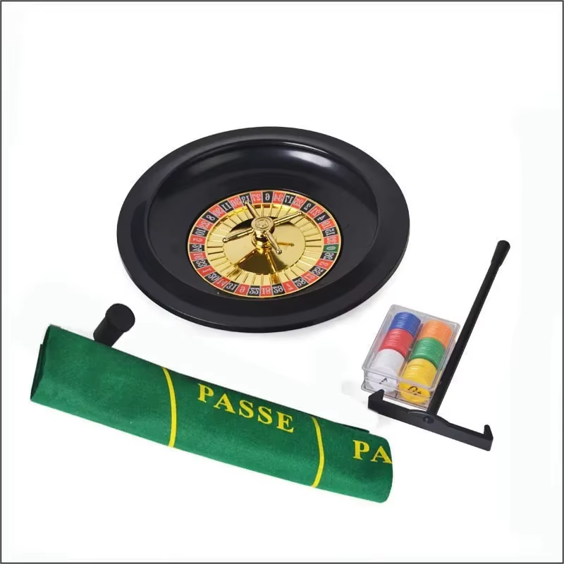 Jeu de jeux de plateau tournant en plastique, roue russe de 10 pouces, outil de Roulette de Casino amusant, jetons de Poker, jeux de société de divertissement