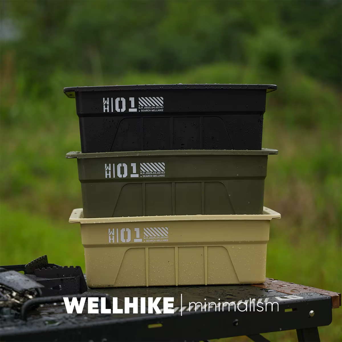 WELLHIKE Boîte de rangement IGT 1 unité extérieure et plateau à thé : portable, rangement de grande capacité, table de lavage des légumes, polyvalente nous