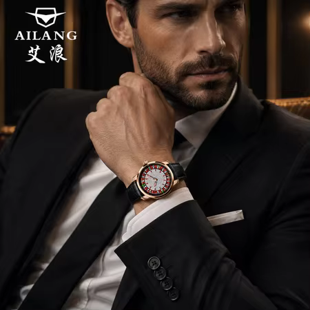 Montre mécanique pour homme en acier inoxydable, design ludique Roulette Européenne, édition de luxe nouvelle collection