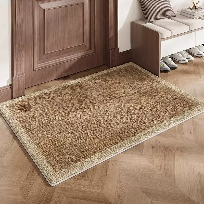 VIKAMA Tapis d'entrée minimaliste résistant à l'usure et aux taches
