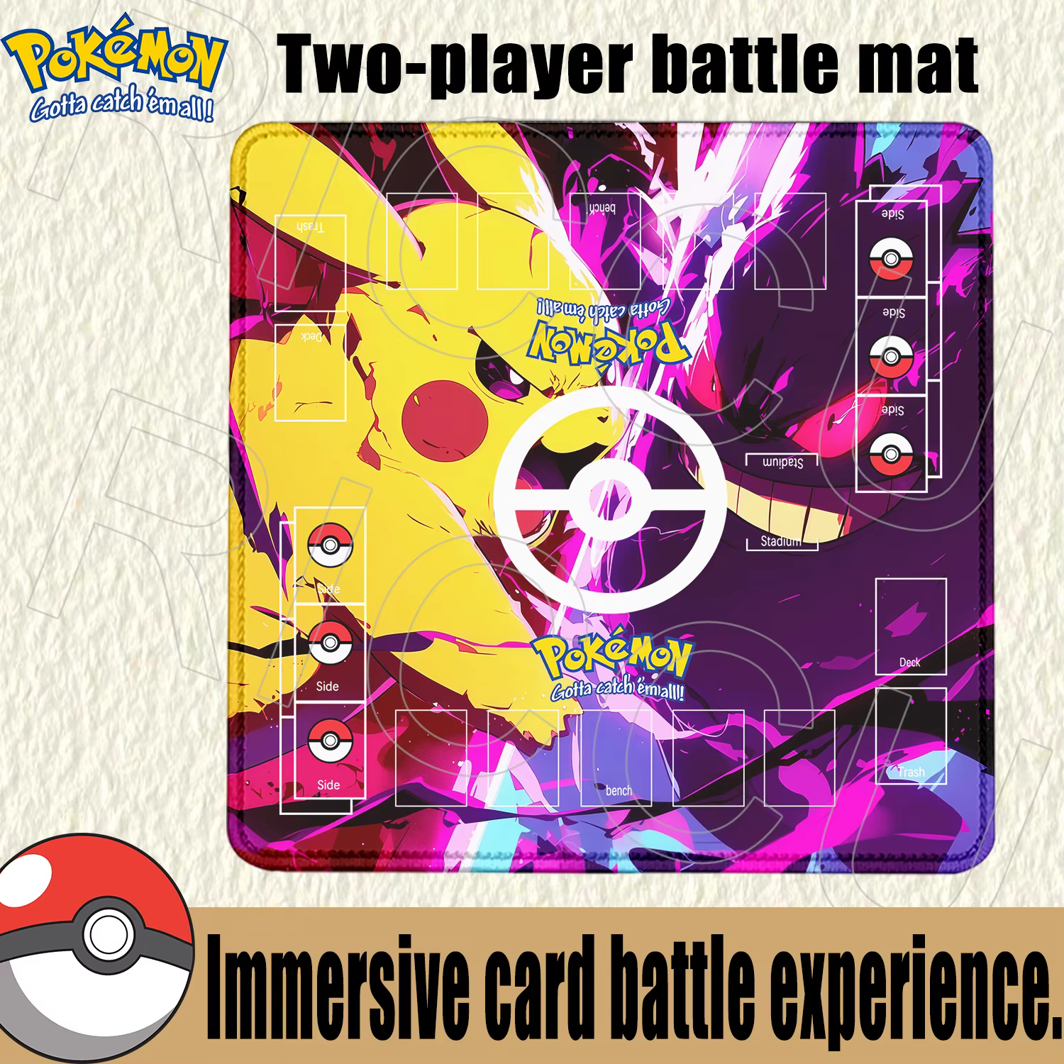 Tapis de bureau pour cartes de jeu Pokemon
