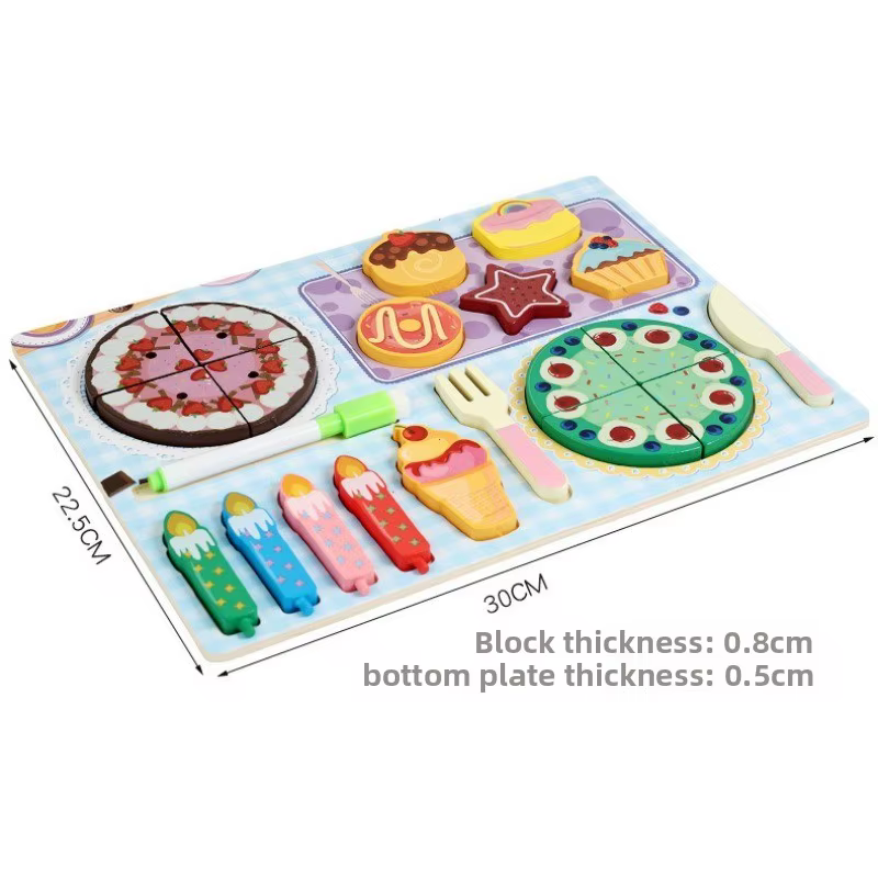 Jouets de cuisine pour enfants, série de cuisine de simulation, ensemble de jouets éducatifs, ensemble d'ingrédients de cuisine en bois, jouets cadeaux