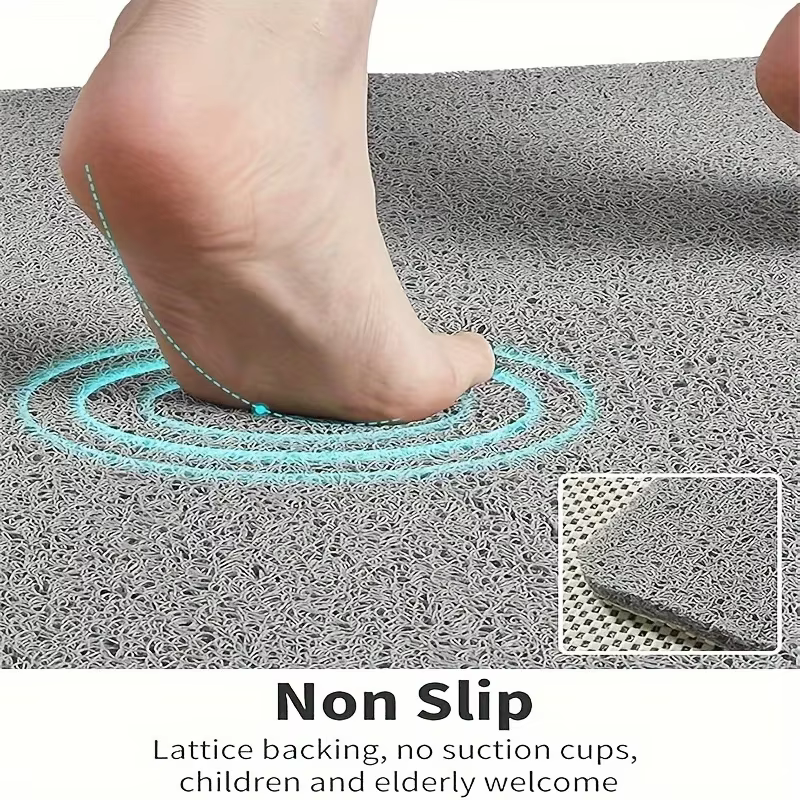 Tapis de douche/baignoire antidérapant et confortable en PVC
