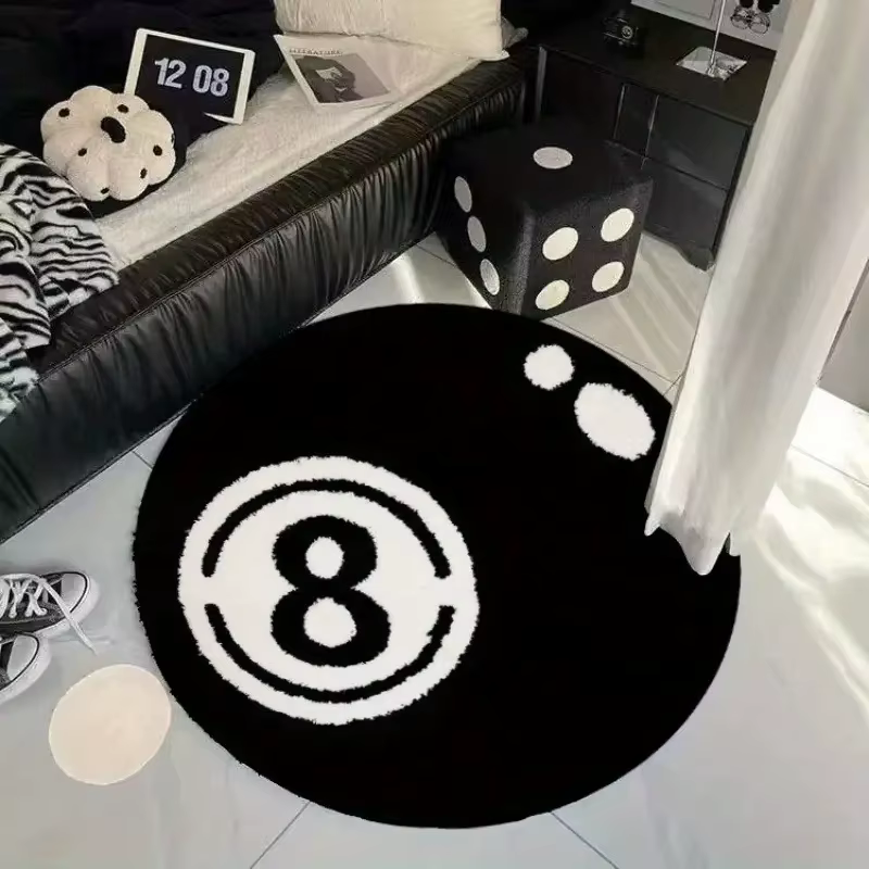 VIKAMA Creative No. Tapis de billard noir et blanc contrastant