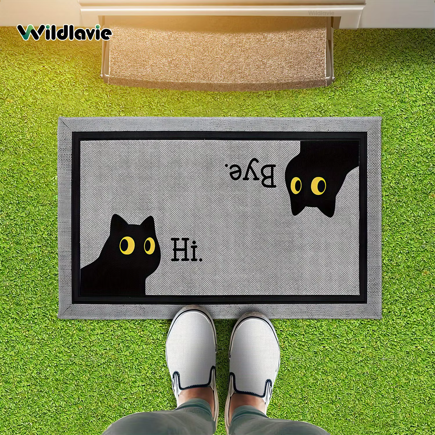 VIKAMA tapis de bienvenue gris