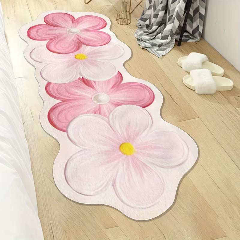 VIKAMA Tapis à motif floral frais et unique