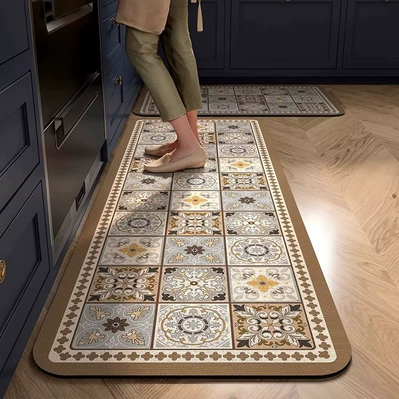Tapis de sol de cuisine français en terre de diatomée