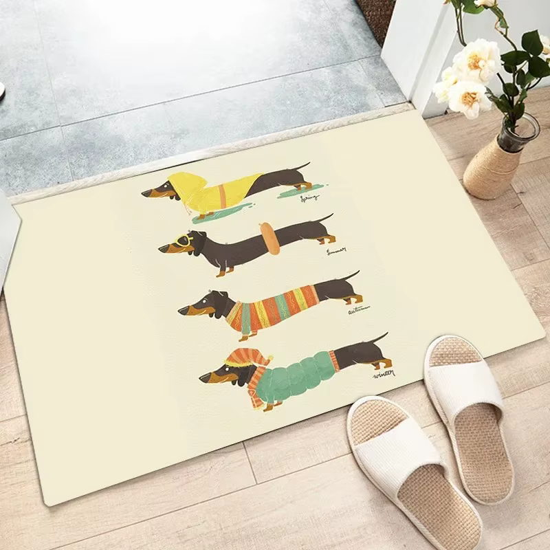Tapis non ald à motif de chien mignon pour la décoration de la maison