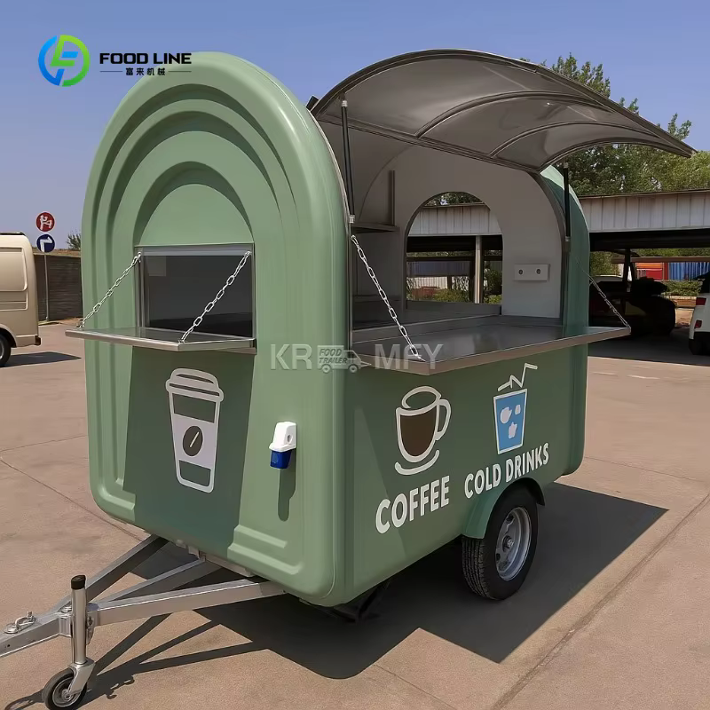 Remorque de nourriture personnalisée de camion rétro de Van de vente de rue Standard à vendre avec la cuisine complète de Restaurant