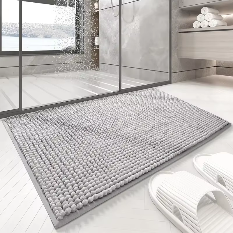 Tapis de bain en chenille à séchage rapide