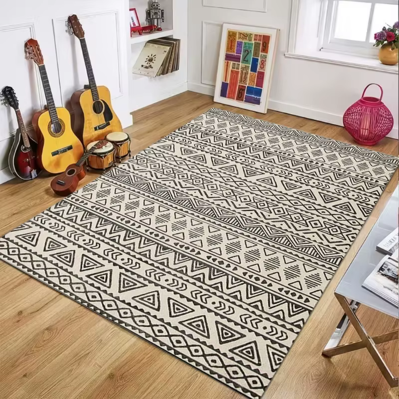 Tapis d'extérieur réversibles en paille de plastique