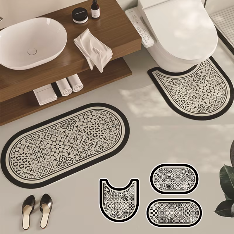 Ensemble de tapis de salle de bain antidérapant
