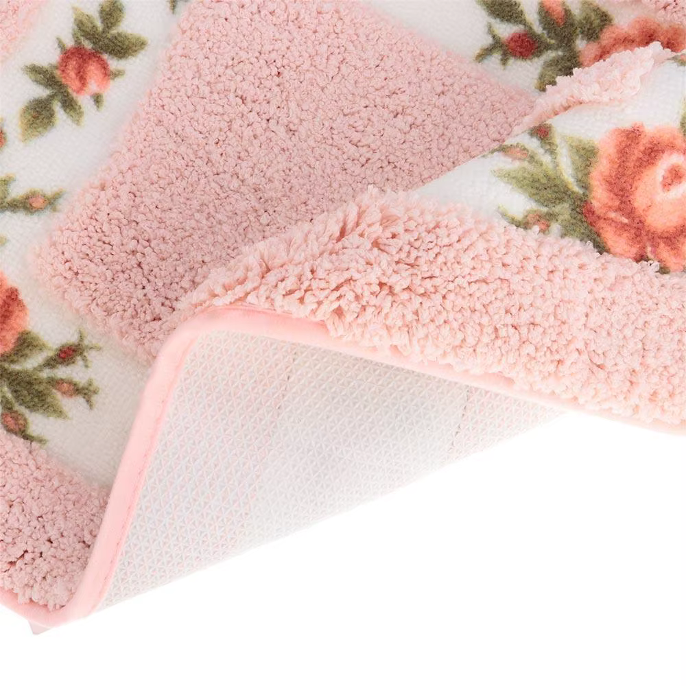 1 pièces nouveau tapis rose en microfibre 16*24 pouces