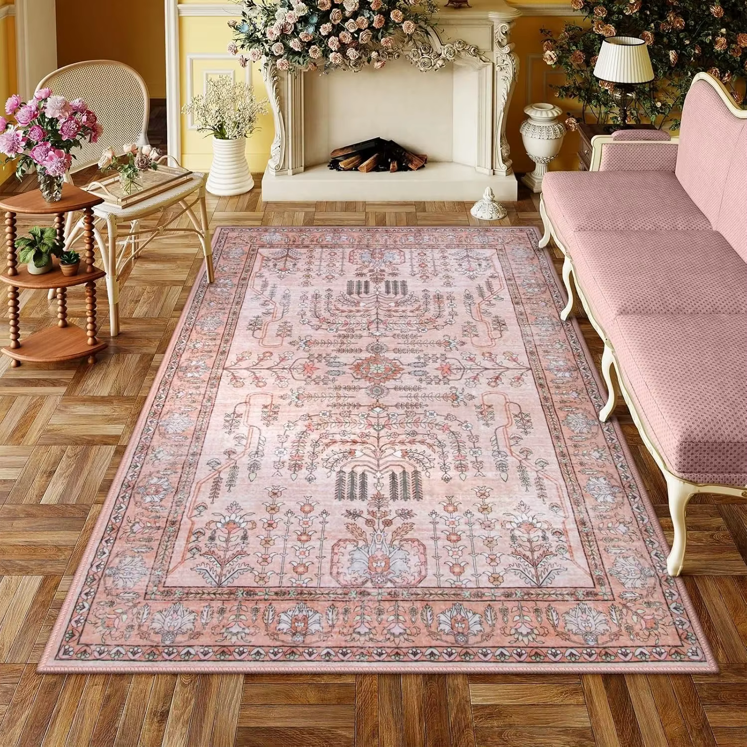 Tapis d'appoint vintage oriental persan