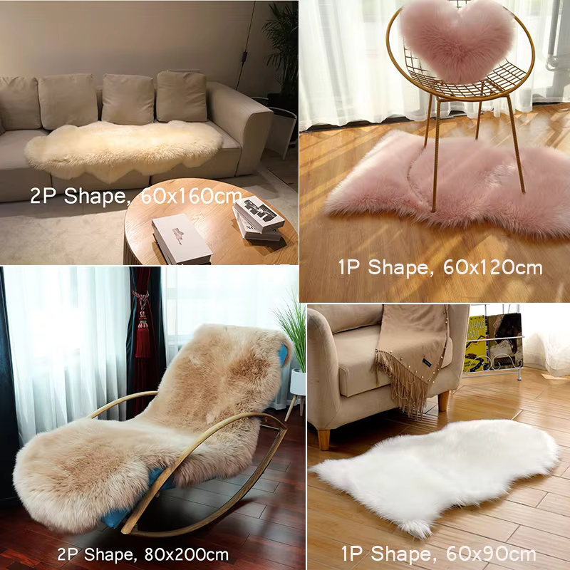 FORSWAN doux blanc fausse fourrure zone tapis enfants salon chambre Shaggy sol chaise