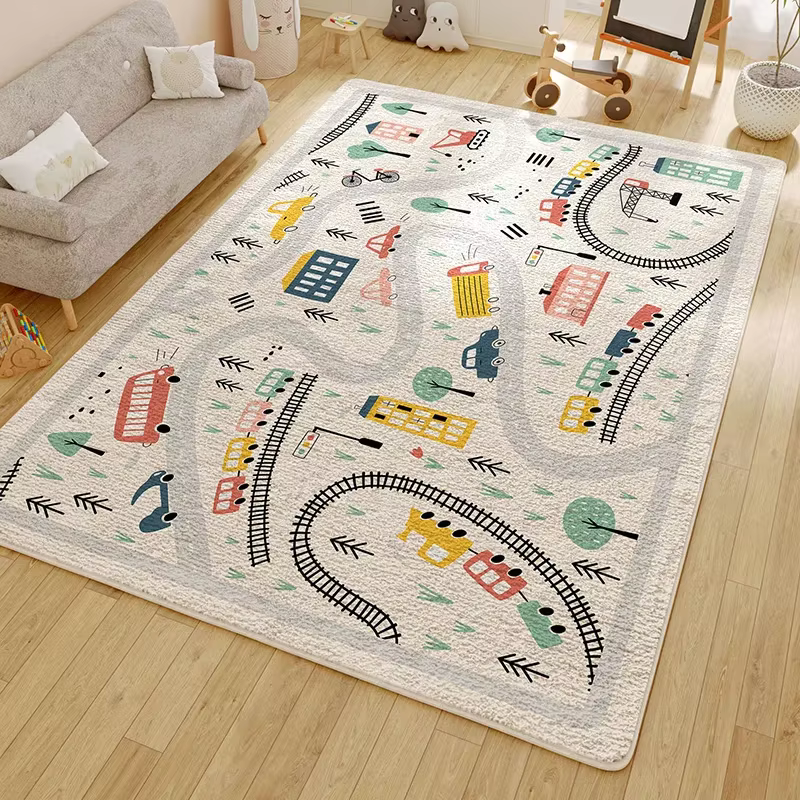 Tapis décoratif nordique pour chambre d'enfant