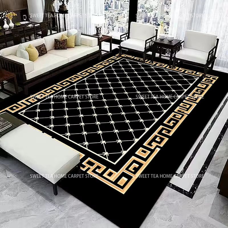 Tapis de salon de luxe nordique léger