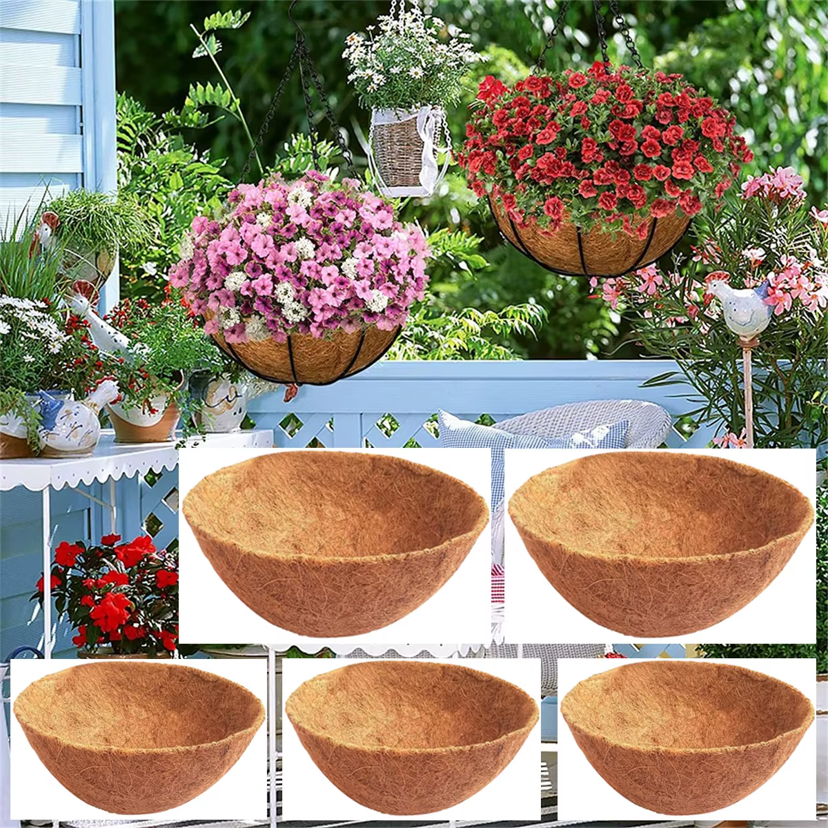 Tapis rond respirant en forme de palmier de coco