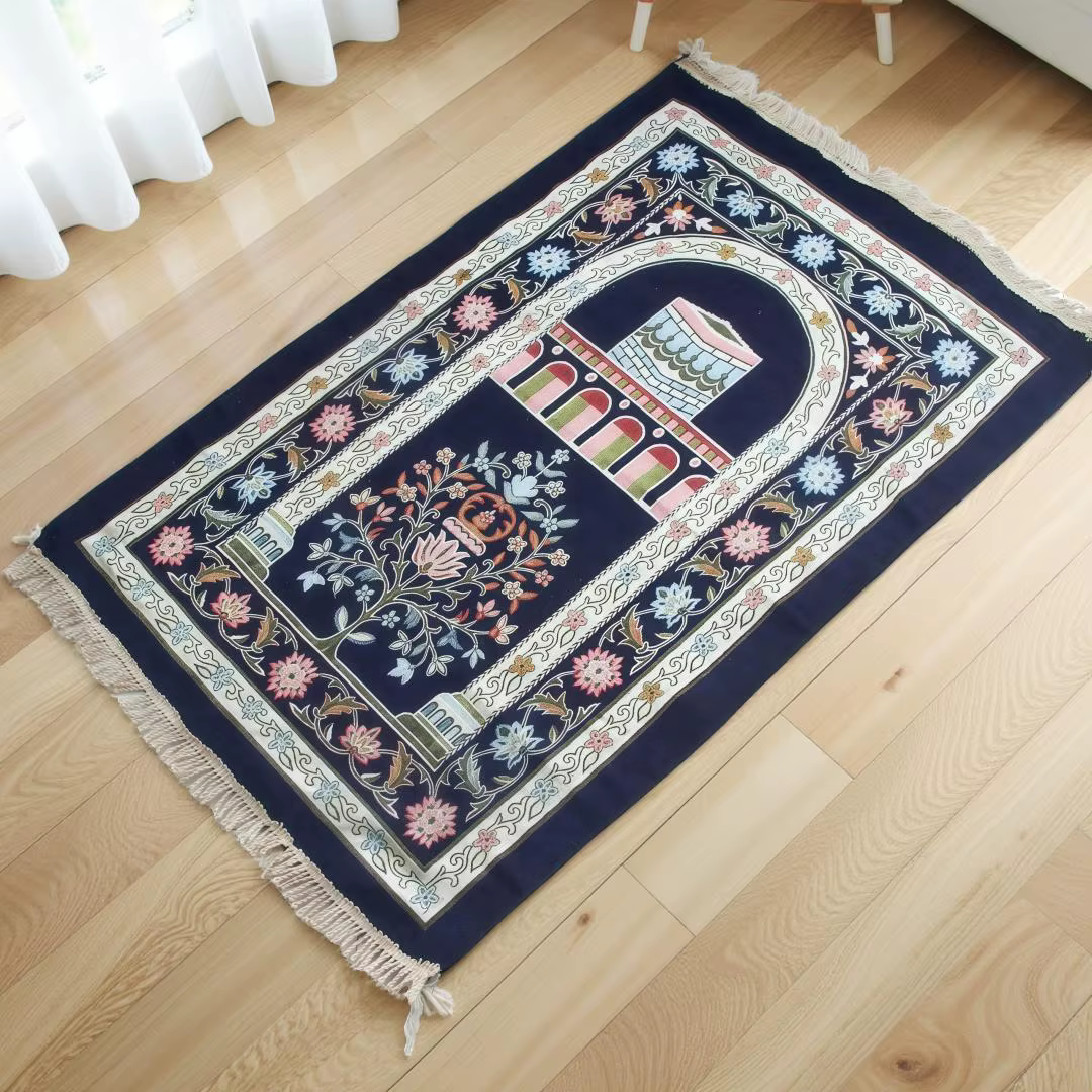 Tapis de prière en tissu, tapis de prière musulman, rembourré, doux et Portable, pour salle d'église