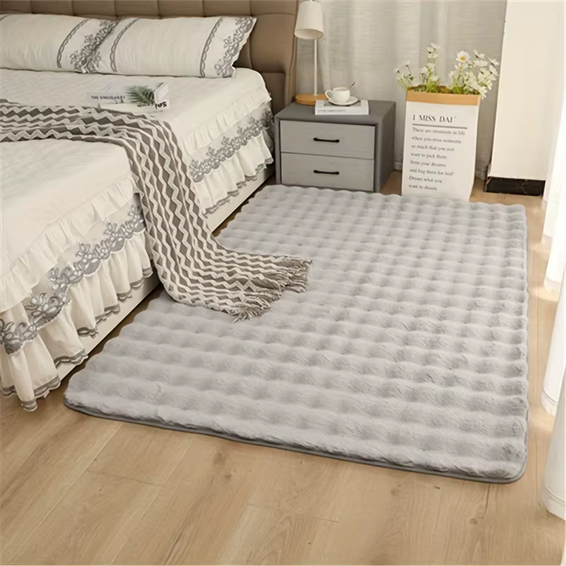 Tapis en polaire bulle épais