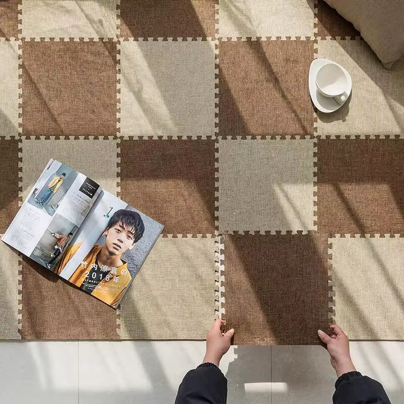 Tapis de sol en lin de style japonais