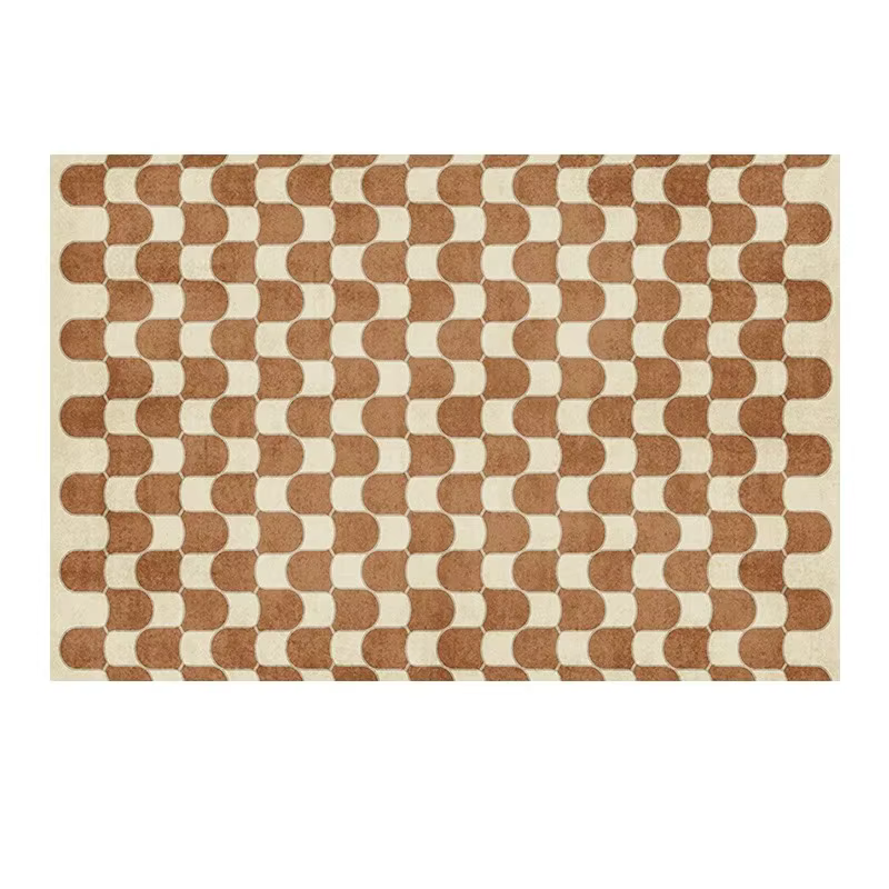 Tapis en damier rétro français
