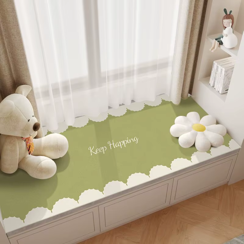Tapis de baie vitrée de chambre à coucher doux