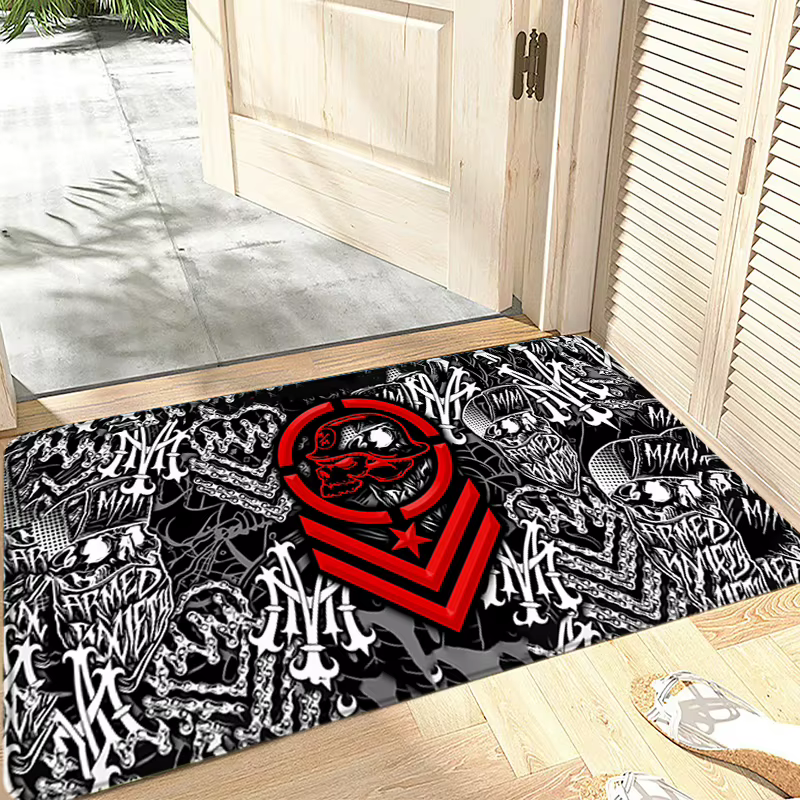 Paillasson d'entrée de maison, tapis de couloir en métal Mulisha, tapis de salon, de salle de bain, de sol, antidérapant, décoration de maison