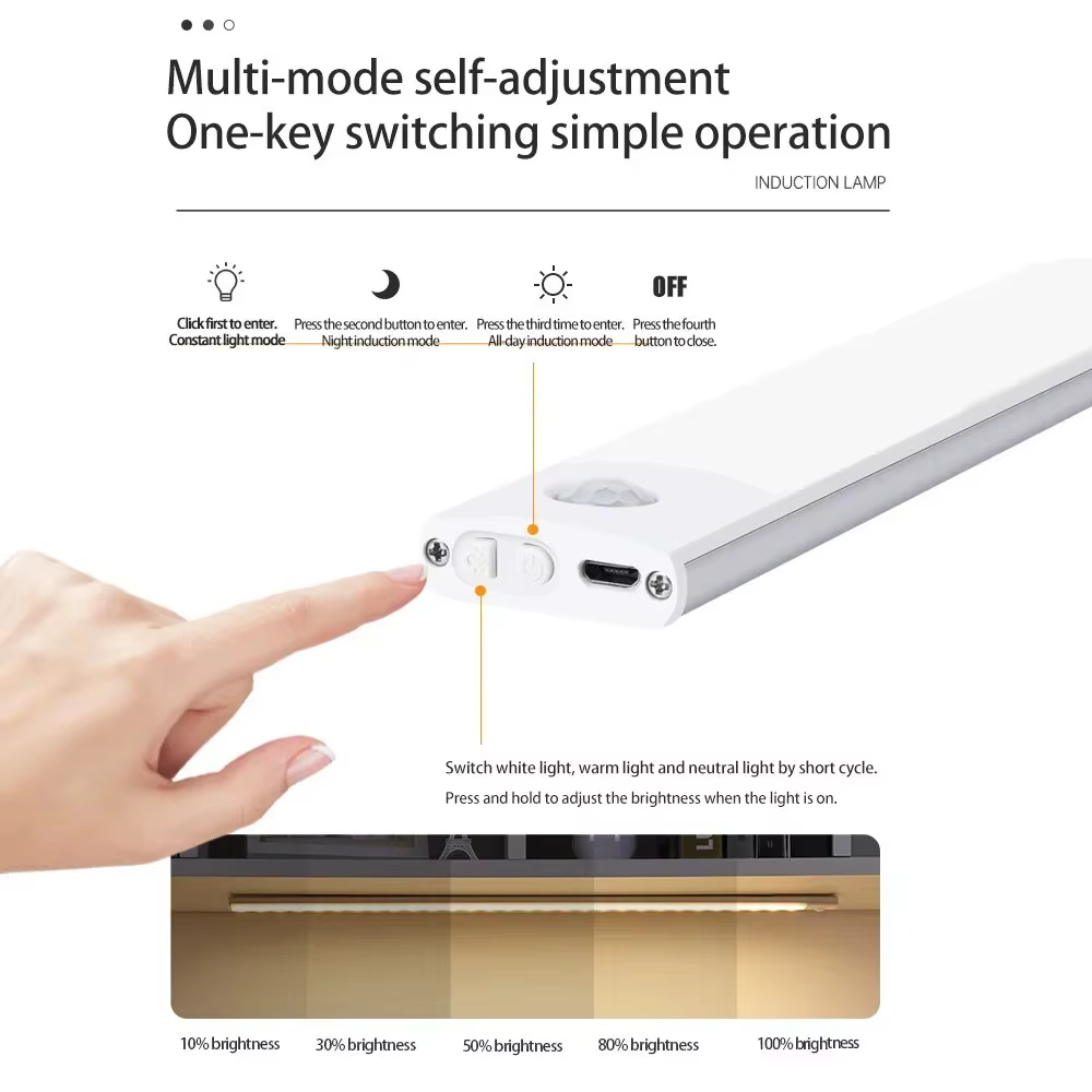 Lumières d'armoire à LED avec capteur de mouvement