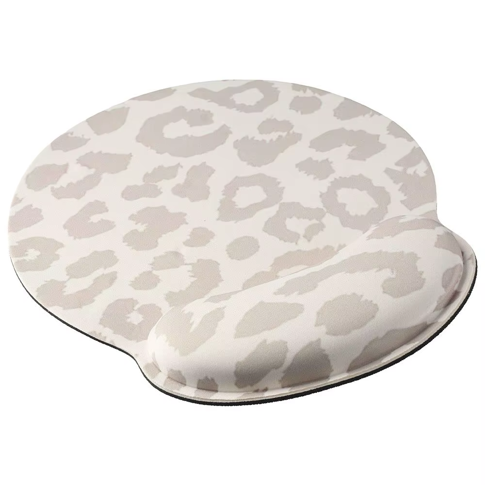 Tapis de souris léopard imperméable, gris Gel, Base ergonomique antidérapante, pour le bureau