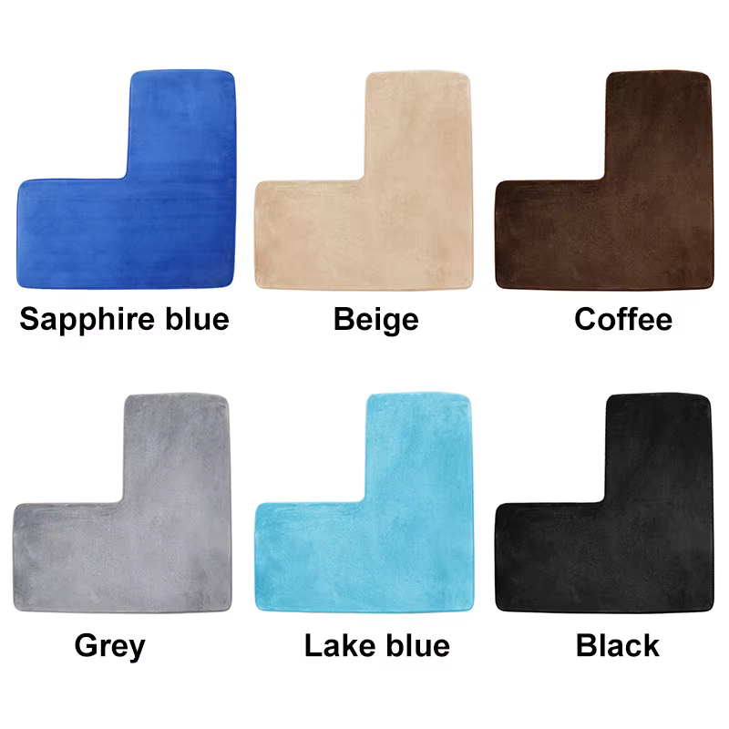 Tapis de bain en forme de L