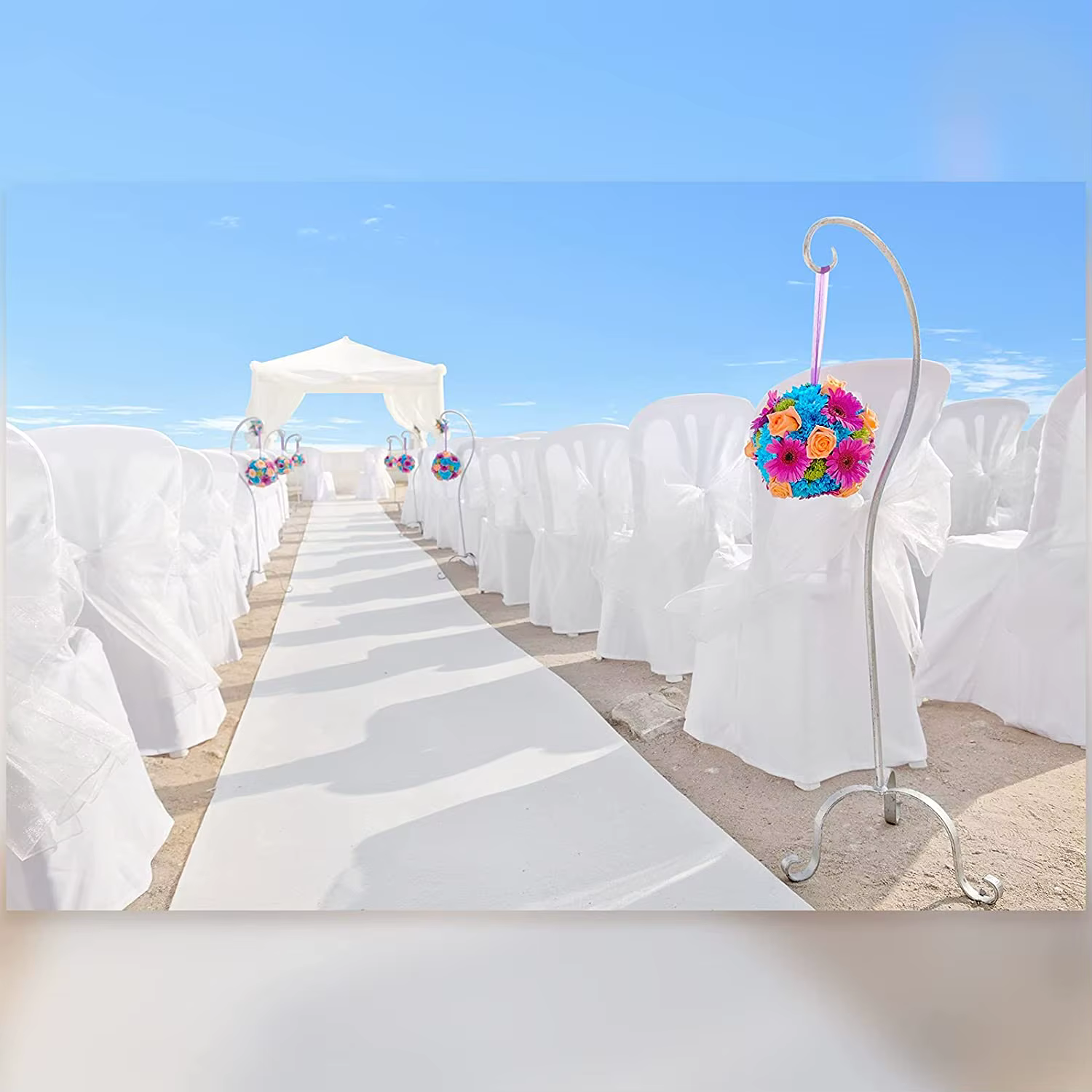 Tapis blanc anti-ald pour mariage