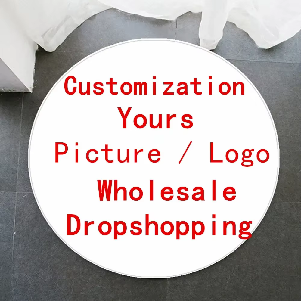 Tapis rond personnalisé avec logo