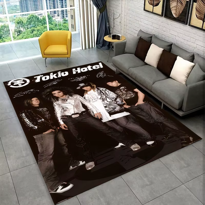 Tapis Rock Band Tokio Hotel Bill Kaulitz pour chambre à coucher