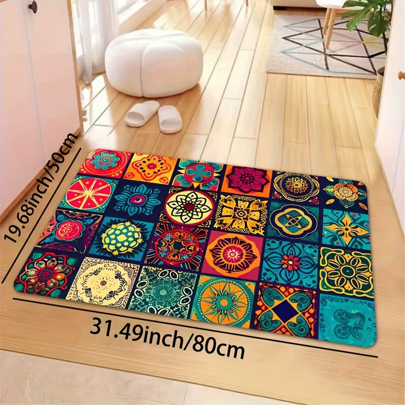 Tapis d'entrée bohème VIKAMA