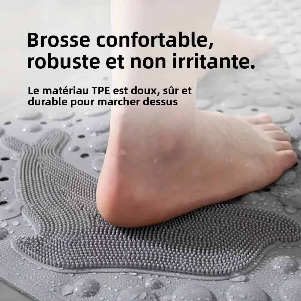 Tapis de douche rectangulaire antidérapant