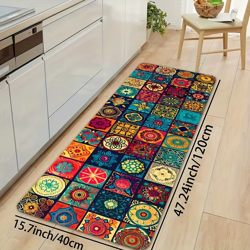 Tapis d'entrée bohème VIKAMA