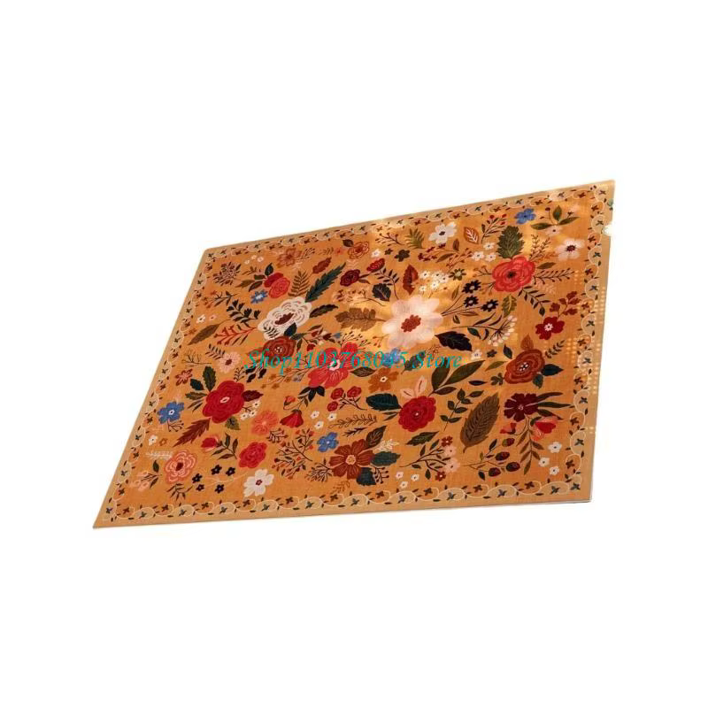 R53F Tapis zone facile à nettoyer avec floral vintages tapis pour entrées