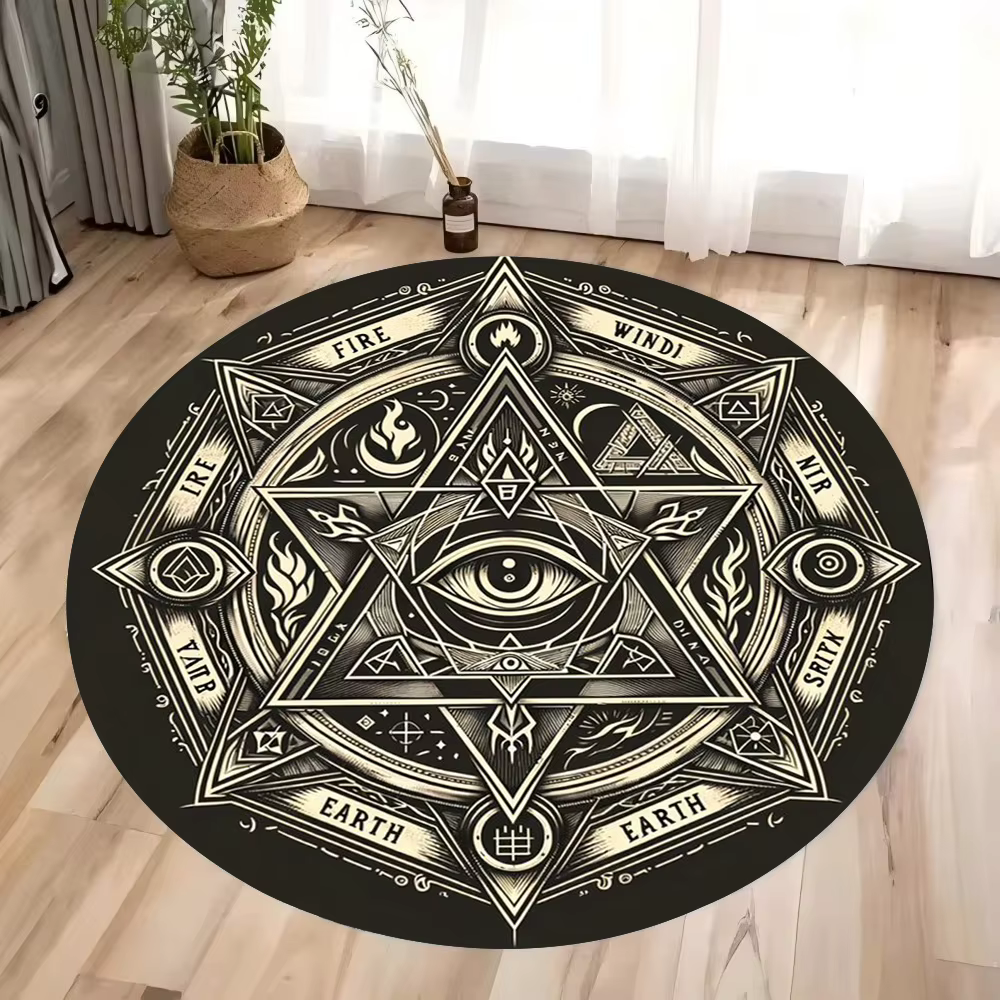 Tapis rond magique de dessin animé