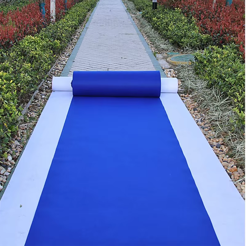 Tapis de couloir de luxe bleu royal