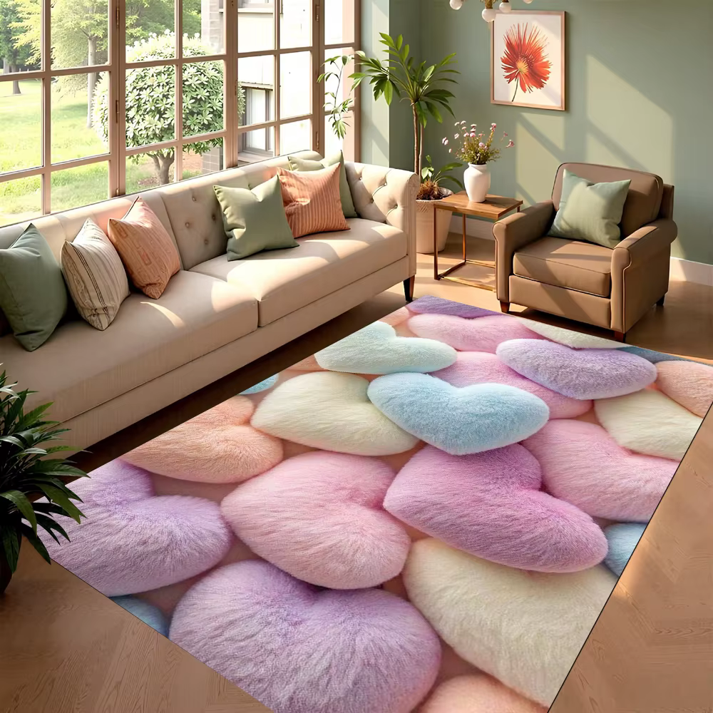 Tapis coloré imprimé amour de rêve