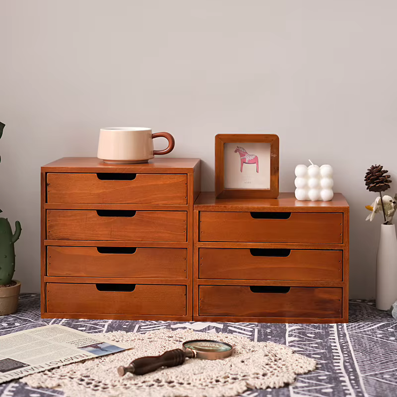Tiroirs de rangement en bois, tiroirs d'organisation de bureau, armoire de rangement de cosmétiques de chambre à coucher, cloison de bijoux, organisateur de tiroir, décoration de maison