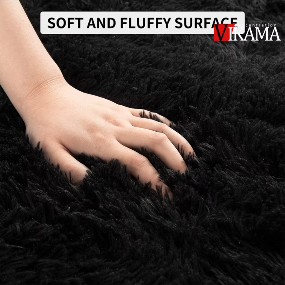 VIKAMA – tapis Shaggy minimaliste de couleur unie
