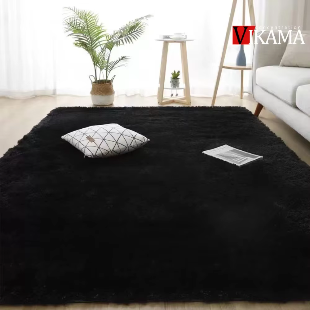 VIKAMA – tapis Shaggy minimaliste de couleur unie