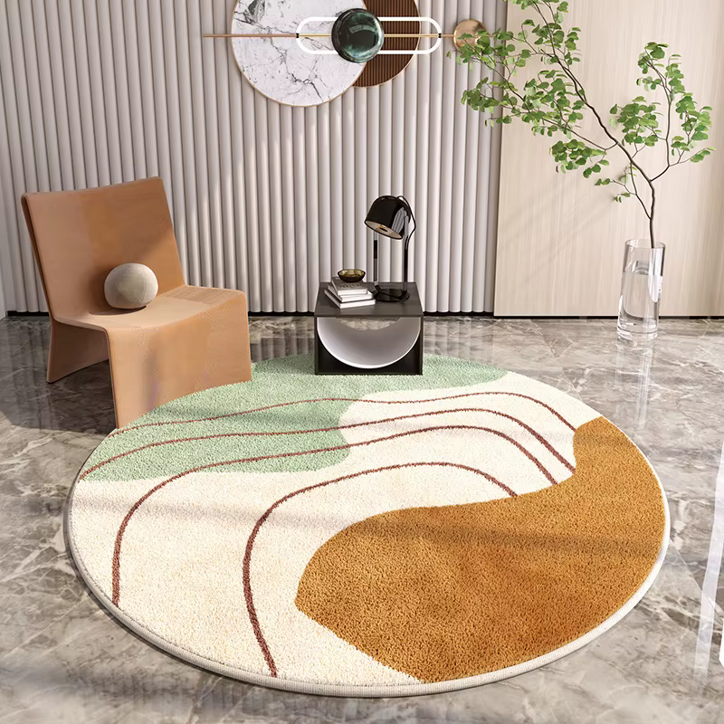 Tapis rond de luxe léger