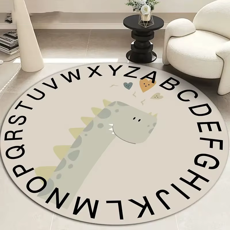 Adorable tapis rond alphabet ABC en forme d'ours