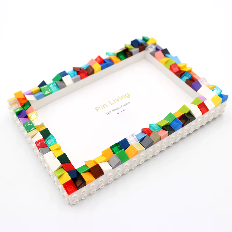 Cadre photo pour enfants, bloc de construction, cadre photo créatif, table de réglage, bricolage