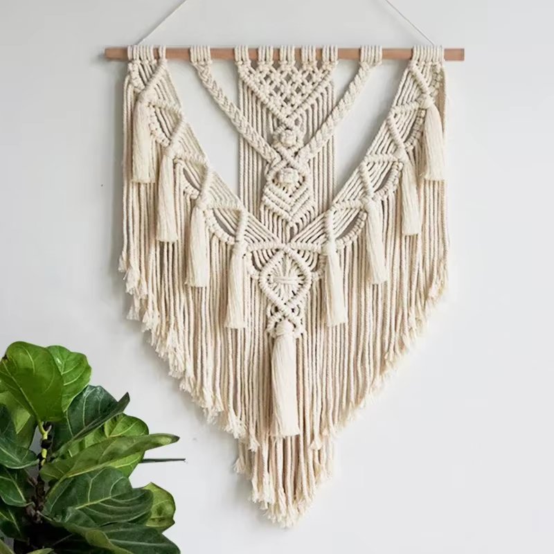 Macramé tissé tenture murale Boho maison Chic bohème géométrique Art décor beau appartement dortoir décoration tapisserie