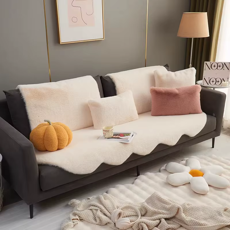 Faux lapin tapis pour décoration de maison moderne