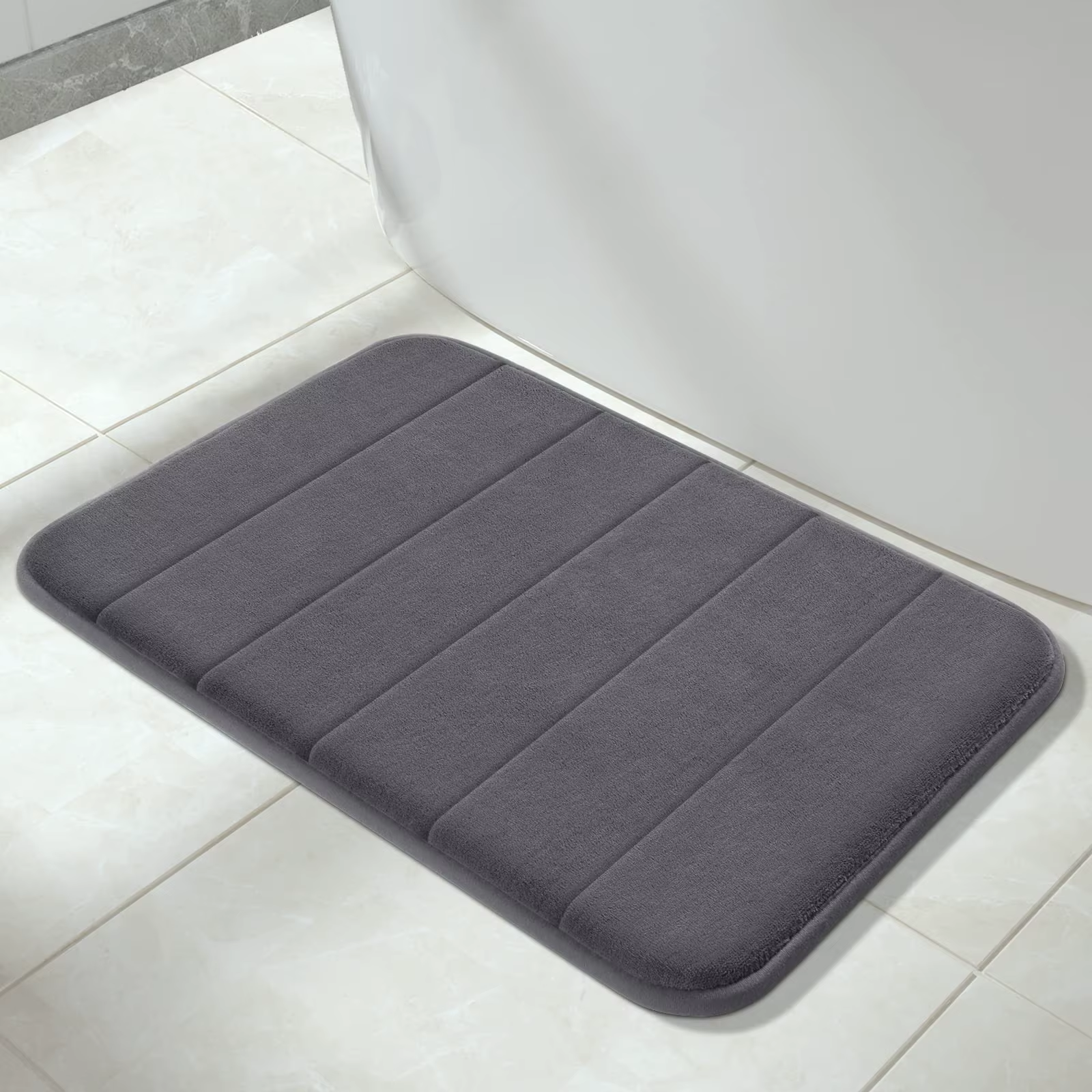 Tapis de bain en mousse à mémoire de forme, ensemble de 1/2/3 pièces, antidérapant, pour salle de bain, Absorption rapide de l'eau, lavable en Machine, doux et confortable